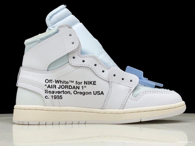 One Kick 1 High Air White Jordan Off-White AQ0818-100 Retro 0727